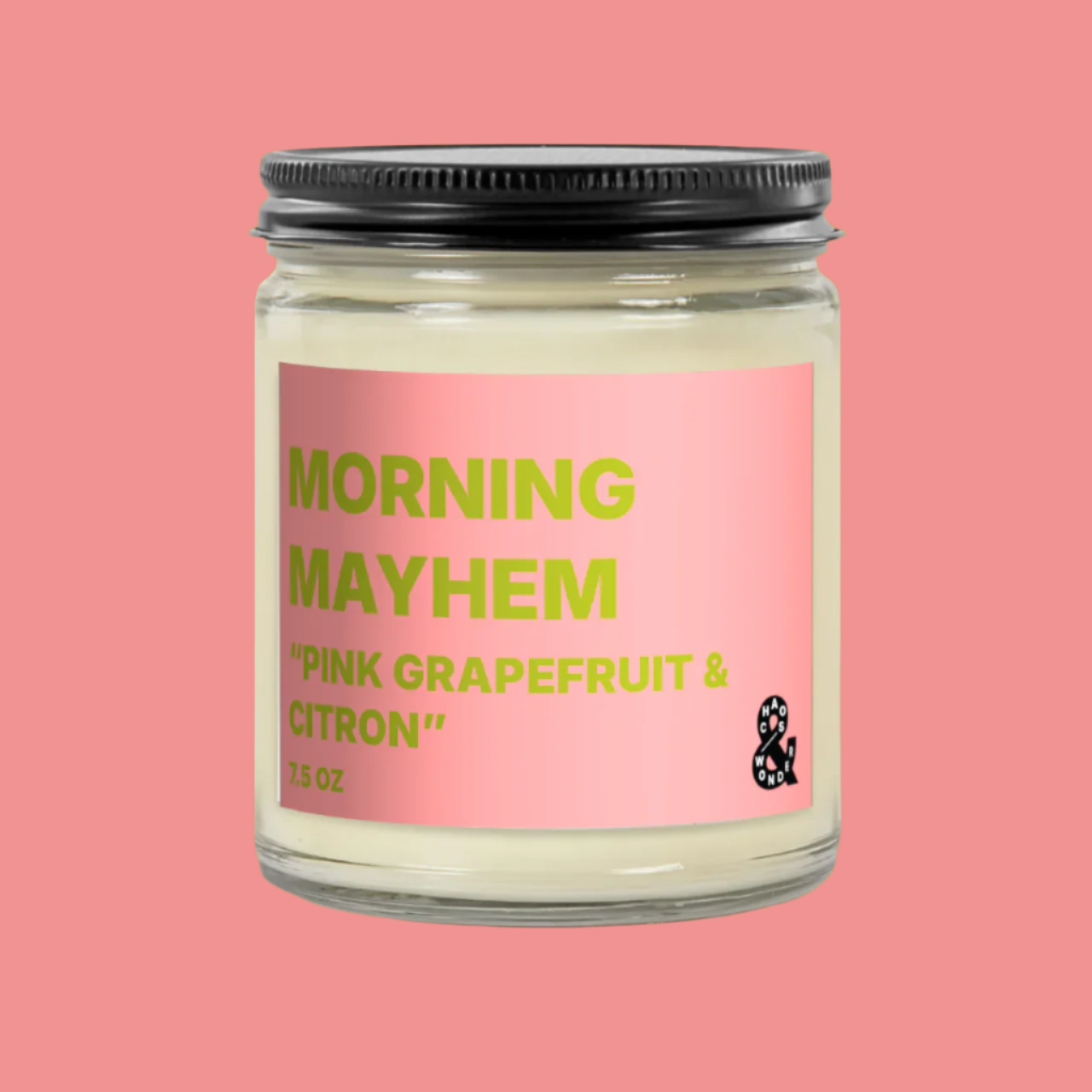 Pink grapefruit and citron-scented candle for energizing mornings.